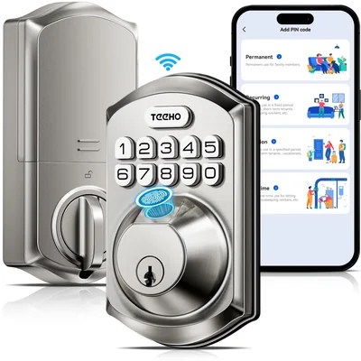 Smart Lock Teeho Te012w Wifi Con Huella Dactilar Para Puerta Alexa Ip55 - Venta Internacional.