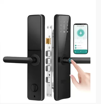 Cerradura Inteligente Electrónica Bluetooth Espesor De La Puerta Recomendado 40-110mm Color Negro