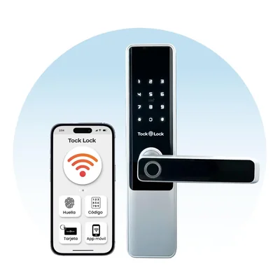 Tock Lock - Cerradura Electrónica Inteligente Wifi Para Puerta Principal Exterior | Chapa Digital Eléctrica | App Huella Códig