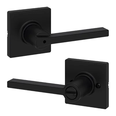 Manilla de Puerta Kwikset Casey Interior Privacy con Cerradura Negra - Venta Internacional