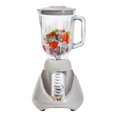 Licuadora Man Lpv-807 Silver Vaso Vidrio Cap 1.5 Lt. 7 Vel. 550w