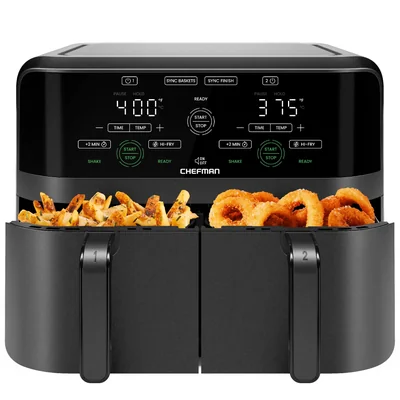 Freidora de Aire Chefman Dual Basket de 6 L-Venta Internacional