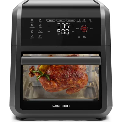 Horno Freidora de Aire Chefman 11.3 l 12 Funciones Predeterminadas Negro