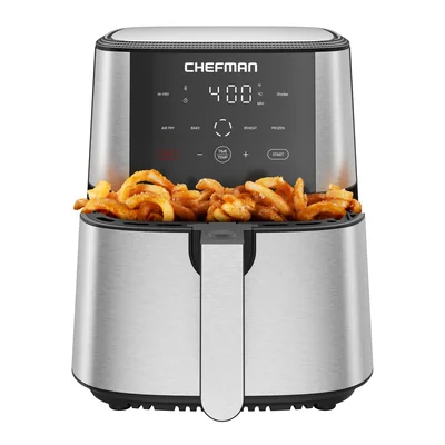 Chefman - Turbofry – Freidora De Aire Digital 6 Quarts | Pantalla Táctil
