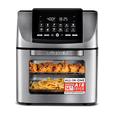 Horno De Aire Gourmia 14 Cuartos Con Rostizador - Venta Internacional.