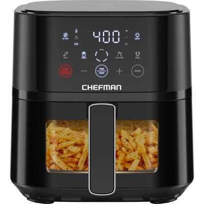 Air Fryer Chefman 4 L Tecnología Hi-fry Antiadherente Negro - Venta Internacional