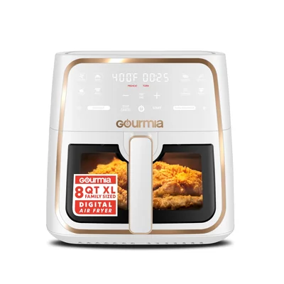 Freidora Gourmia 8 Cuartos De Galón Tecnología Fryforce 360° Color Blanco - Venta Internacional.