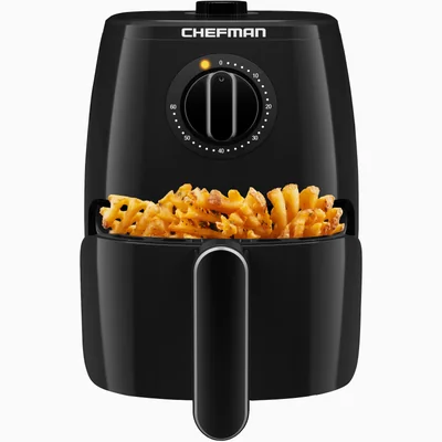 Freidora De Aire Chefman Turbofry Negro Con Temporizador De 60 Minutos Y Cesta Apta Para - Venta Internacional.