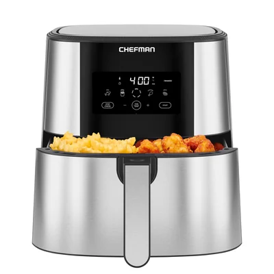 Freidora De Aire Chefman Max Xl 8 Cuartos De Galón Para Cocina Saludable Con Divisor De Cesta Doble - Venta Internacional.