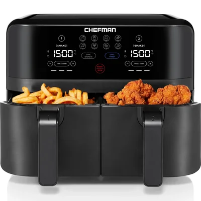 Freidora Chefman Turbofry Touch Dual con Cesta Doble - Venta Internacional