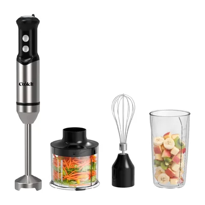 Batidora Inmersión Cookit Chb04 500w 4en1 Acero Inox Con Accesorios