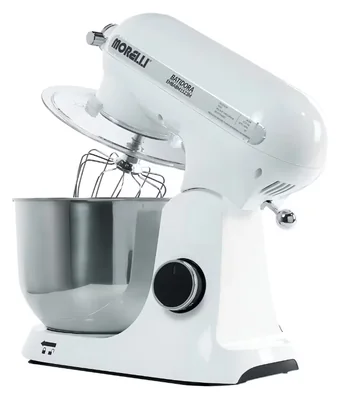 Batidora De Pie Morelli Color Blanca 6l 10 Velocidades