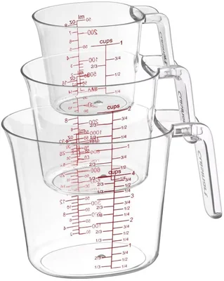 Taza Medidora Cuisinart Para Líquidos Color Transparente Set De 3 Piezas