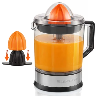 Exprimidor Eléctrico De Cítricos Elite Gourmet Ets740 1.2l Negro/ss - Venta Internacional.
