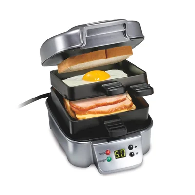 Sandwichera Hamilton Beach Antiadherente Con Temporizador De 24 Pulgadas - Venta Internacional.