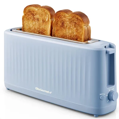 Tostadora Elite Gourmet Ect2517ox Slimtoast De 2 Rebanadas Color Azul Océano - Venta Internacional.