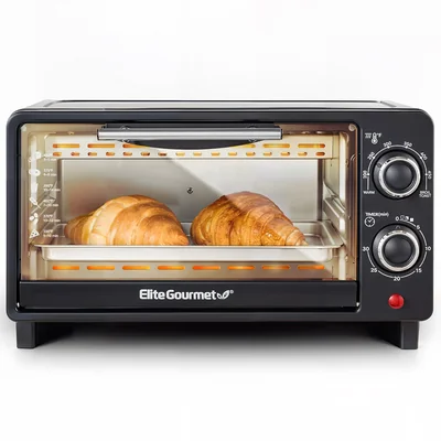 Horno Tostador Elite Gourmet Eto490 9l/4 Rebanadas 800w Negro - Venta Internacional.