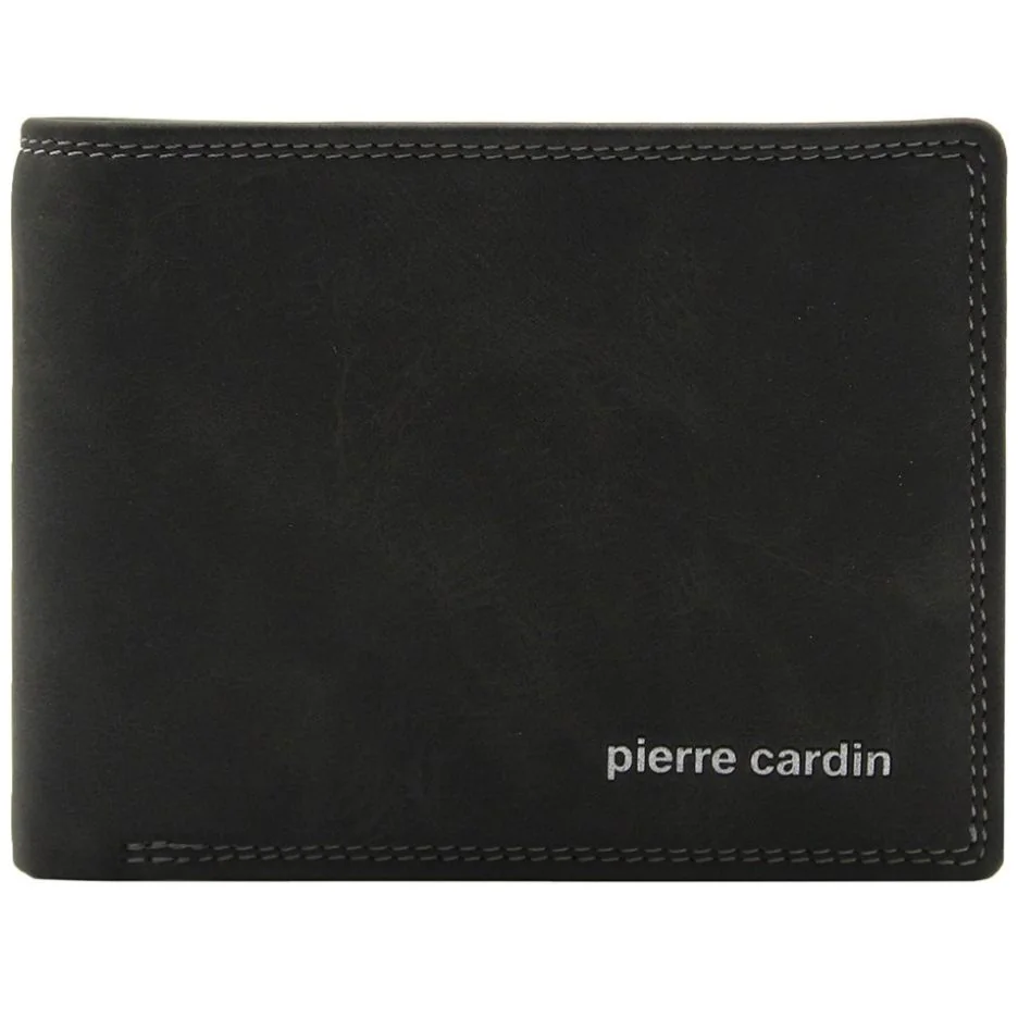 Billetera Efecto Piel Pierre Cardin Gris Combinado para Hombre