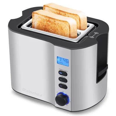 Tostadora Elite Gourmet Ect2145 De Acero Inoxidable De 2 Rebanadas - Venta Internacional.