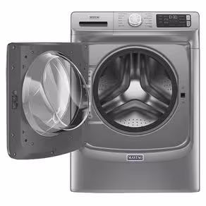 Lavadora Carga Frontal 22kg Alta Eficiencia He Sistema Extrapower Gris Acero
