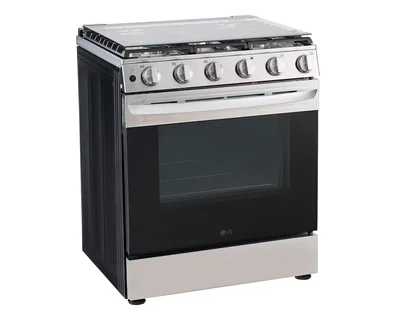 Estufa LG de Piso 30 Pulgadas con 5 Quemadores de Gas LRGL5840S.BSTFGSS Gris Easy Clean