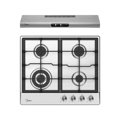 Combo Duo Classic 60cm Campana Empotrable Y Parrilla A Gas Acero Inoxidable
