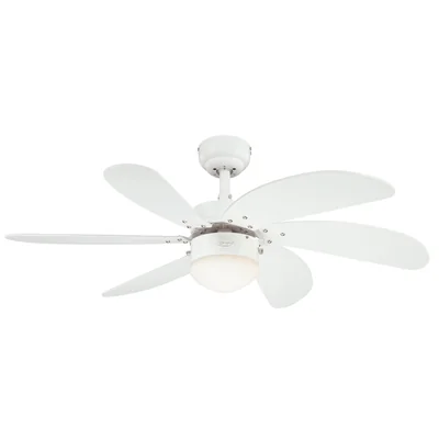 Ventilador de Techo Westinghouse Blanco 42'' con Control de Cadena y Luz