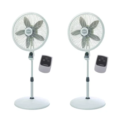 Ventilador De Pedestal Lasko Elegance Performance De 18 Pulgadas Con Mando A Distancia, Paquete De 2 - Venta Internacional.