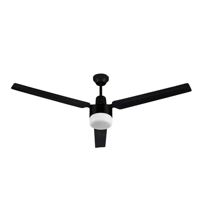 Coolfan Ventilador Techo Industrial 56 Pulgadas Control Pared Con Luz Color Negro