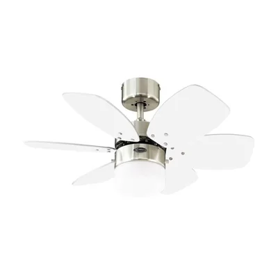 Ventilador Westinghouse Flora Royale Cromo Satinado 30'' con Luz sin Control