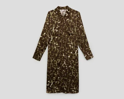 Vestido Casual Lady Sun Verde Manga Larga para Mujer