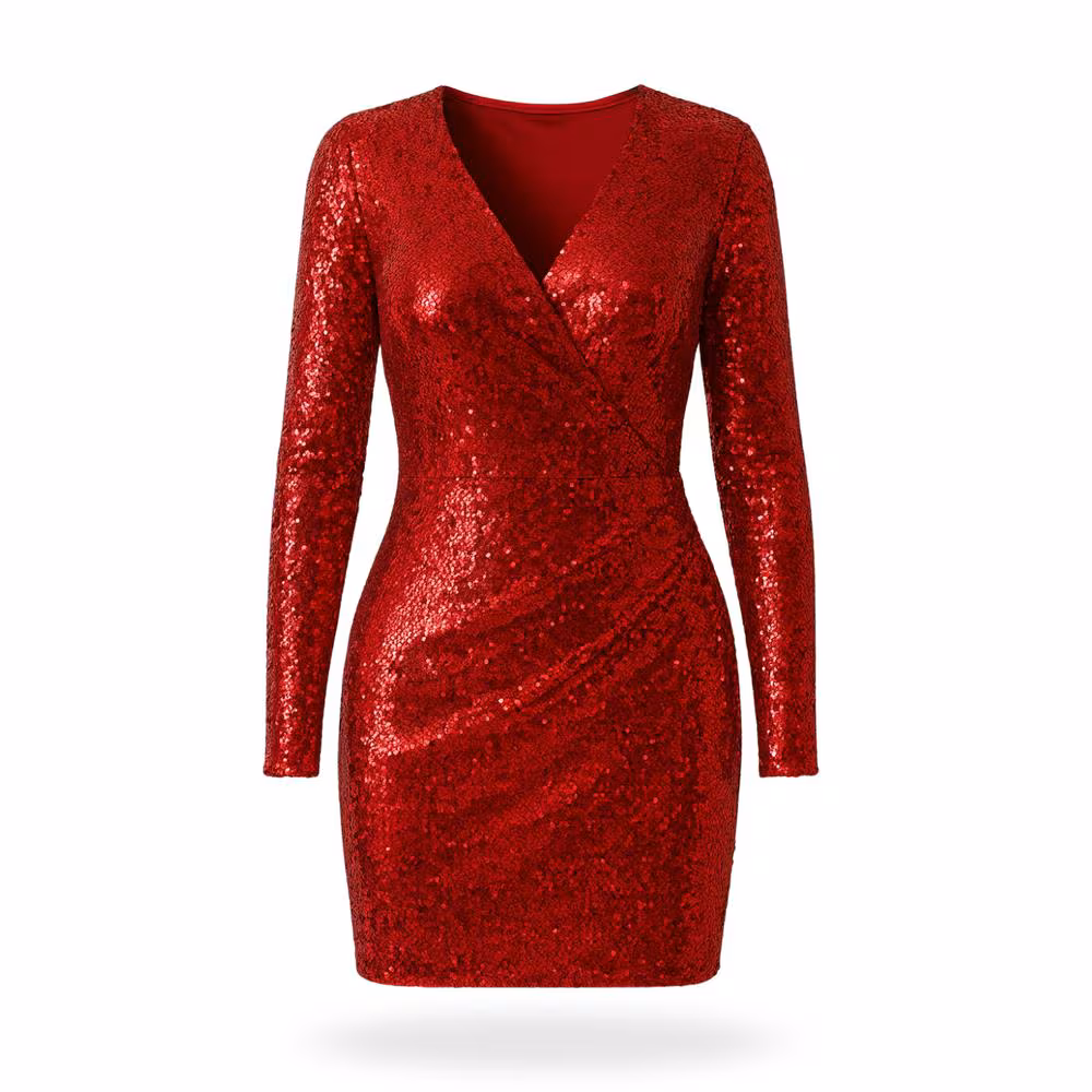Vestido De Lentejuelas Rojo