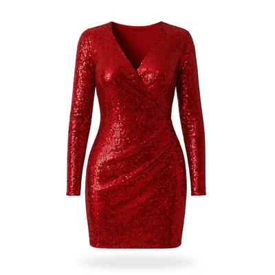 Vestido De Lentejuelas Rojo