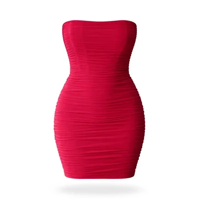 Vestido Mesh Corto Rojo Daze para Mujer