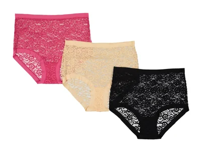 Pantaleta con Encaje Beauty Secret para Mujer 3 Piezas