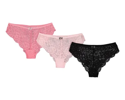 Bikini con Encaje Bebe para Mujer 3 Piezas