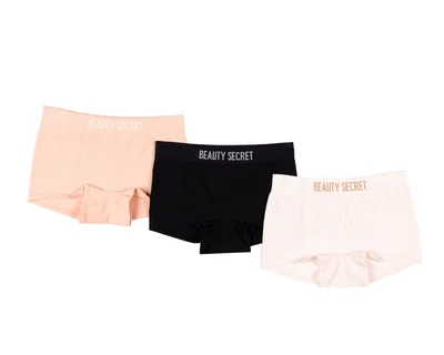 Bóxer Seamless Beauty Secret Acanalados para Mujer 3 Piezas