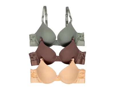 Brasier Copa Completa con Encaje Beauty Secret 3 Pack