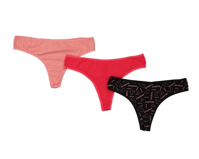 Tanga Multicolor Bebe para Mujer 3 Piezas