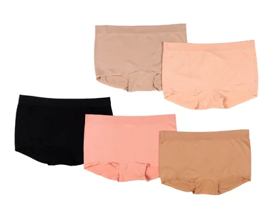 Bóxer Seamless Beauty Secret con Tiro Alto para Mujer 5 Piezas