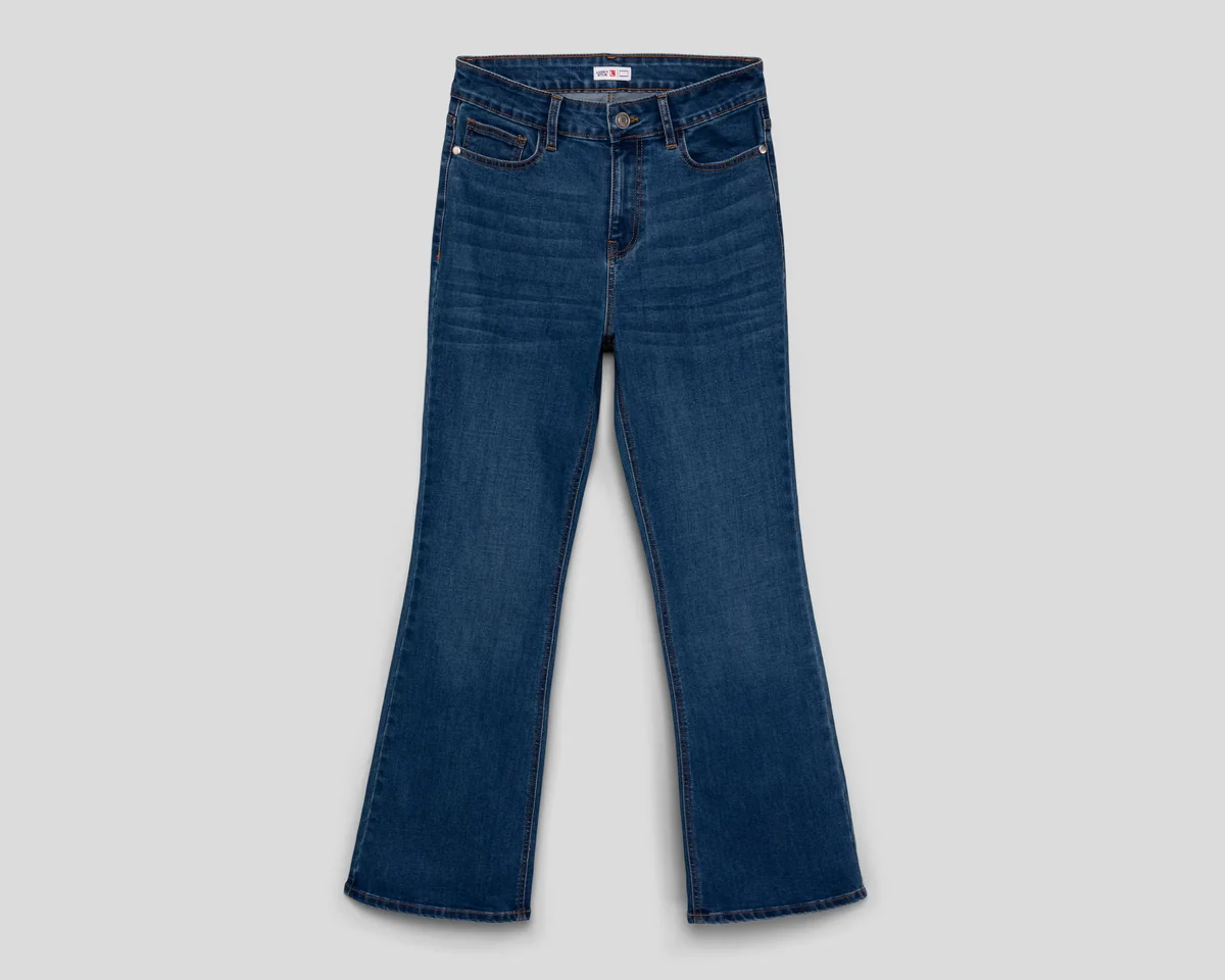 Jeans Flare Lucky Star Azul para Mujer
