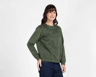 Sudadera Verde Lady Sun para Mujer
