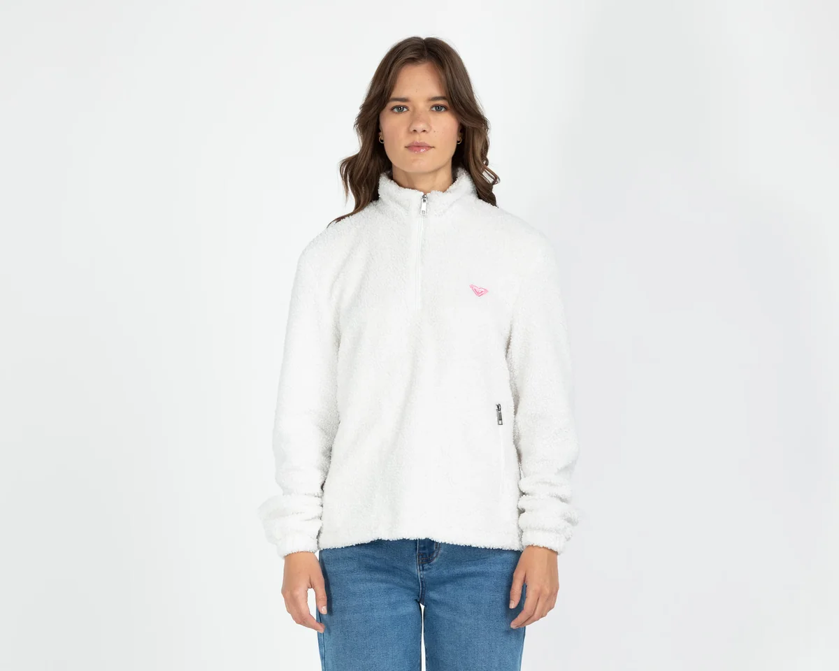 Sudadera Blanca Roxy para Mujer