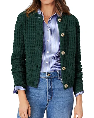 Suéter Prettygarden Verde Oscuro Xl Para Mujer Cardigan De Punto Con Mangas Largas - Venta Internacional.