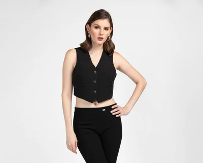 Chaleco Formal con Botones Sahara para Mujer