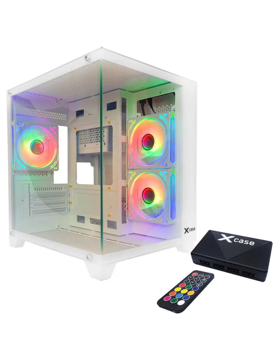 Kit de gabinete gamer Xcase 3 ventiladores Space Blanco
