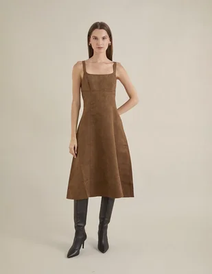 Vestido midi casual para mujer