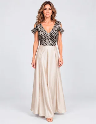 Vestido largo formal para mujer