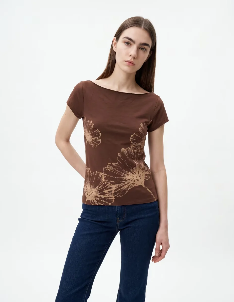 Playera sin mangas cuello redondo para mujer