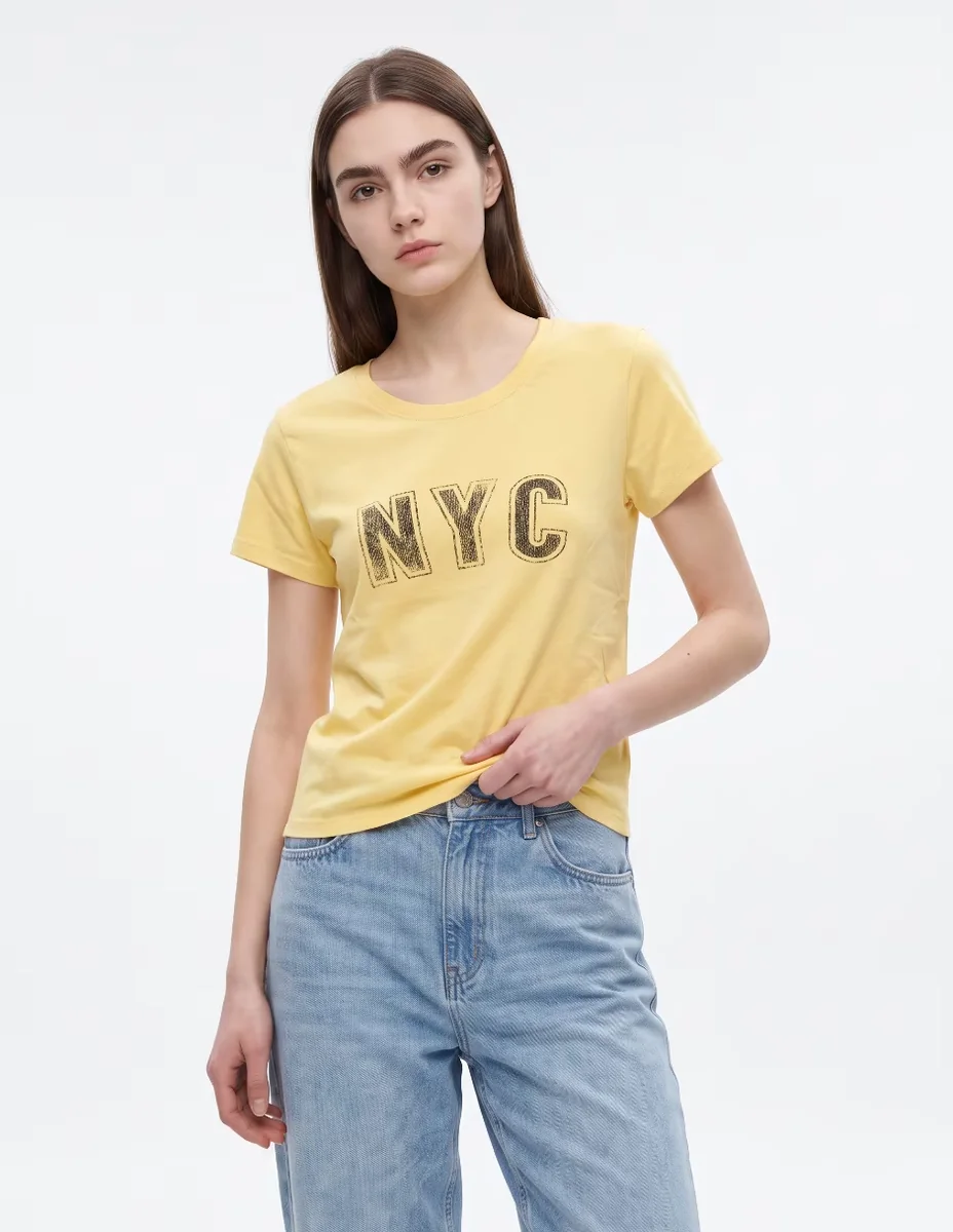 Playera sin mangas cuello redondo para mujer